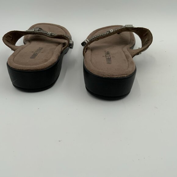 Minnetonka Silverthorne Pewter Sandals Leather WMs 8 - Picture 5 of 10